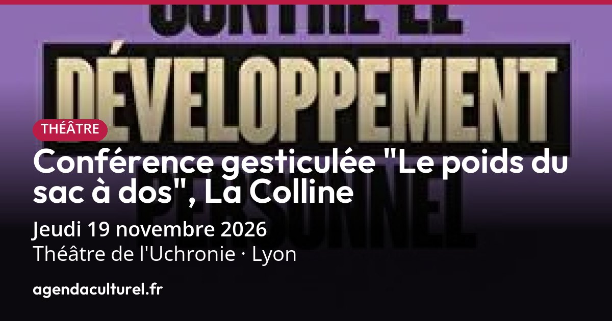 Poids Le poids du sac à dos à Lyon le 19 novembre 2026