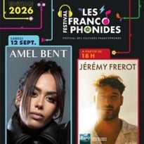 Les Francophonides Amel Bent et Jérémy Frérot