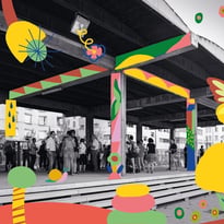 Donne des couleurs à ton quartier de la Confluence à Lyon (oeuvre participative et artistique)