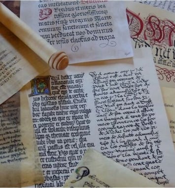 Ateliers pédagogiques "Scriptorium" sur le thème de l'écriture par La Compagnie Excalibur