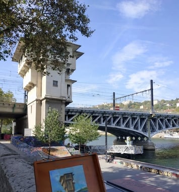 Visite de l'ancien poste d'aiguillage de Lyon-Perrache 1 par l'association Rails et histoire, bâtiment SNCF Réseau