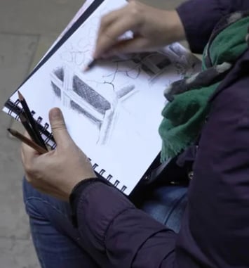 Animation dessin sur le thème du Patrimoine en péril : raviver, résister, réimaginer