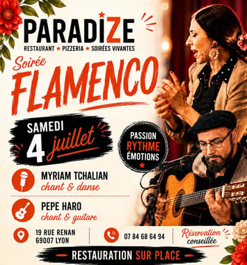 Soirée Flamenco au Paradize — Dîner Concert Danse