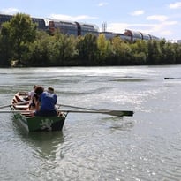 Balade en barques sur le Rhône