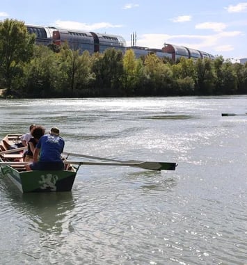 Balade en barques sur le Rhône