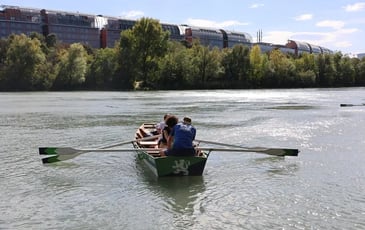 Balade en barques sur le Rhône