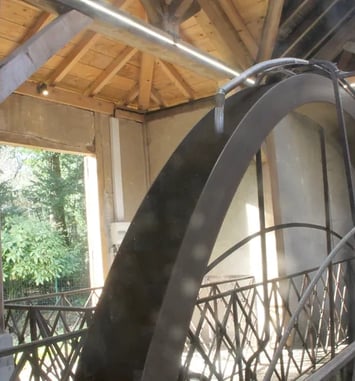 Roue  Augets en fonctionnement