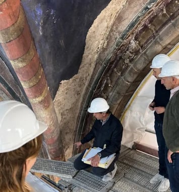 Visite guidée du chantier de restauration du transept de l'Abbatiale Notre-Dame