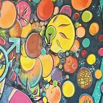 Découverte de la fresque dans l'école de Juliénas