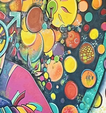 Découverte de la fresque dans l'école de Juliénas