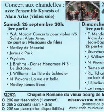 Concert aux chandelles
