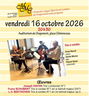 Trio à cordes : Haydn, Schubert, Beethoven
