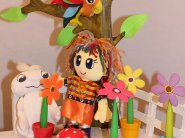 Tite couleurs et bonhomme blanc