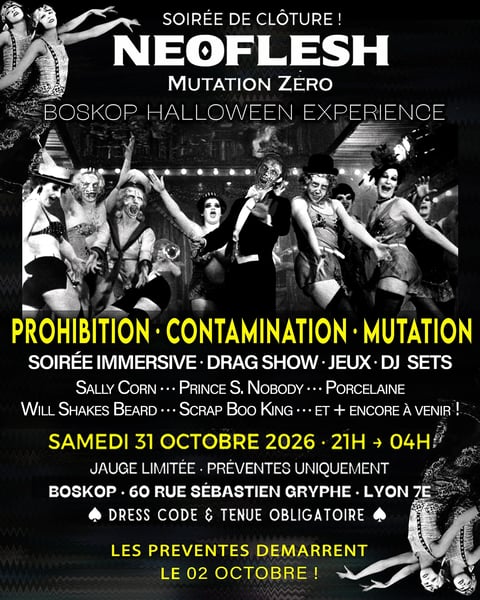 Halloween, cabaret drag et nuit immersive Années folles