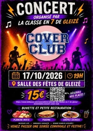 Concert Pop-rock de Cover-Club à Gleizé le 17 octobre 2026