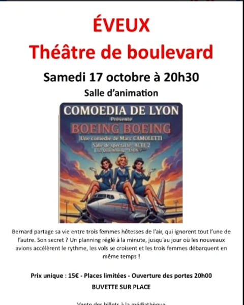 Soirée théâtre de boulevard "Boeing Boeing"