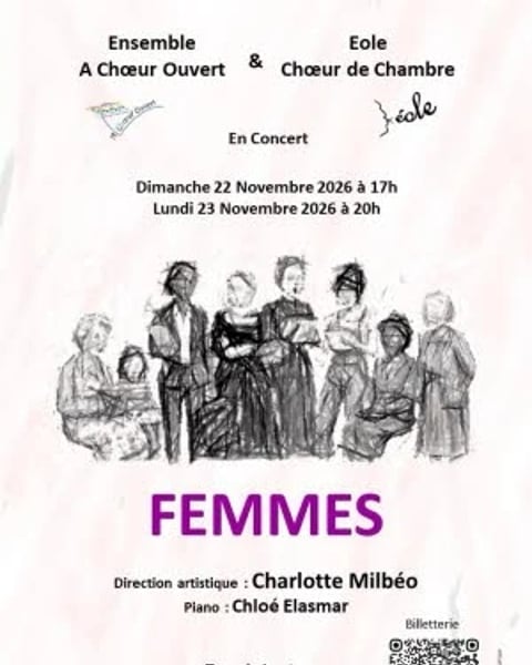 Concert de l'ensemble "A choeur ouvert" et "Eole choeur de chambre"