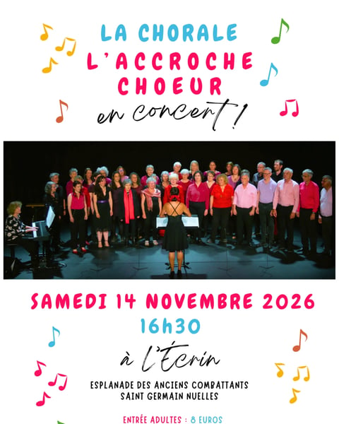 Concert de la chorale L'Accroche Choeur